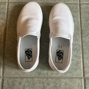 White Slip-on vans